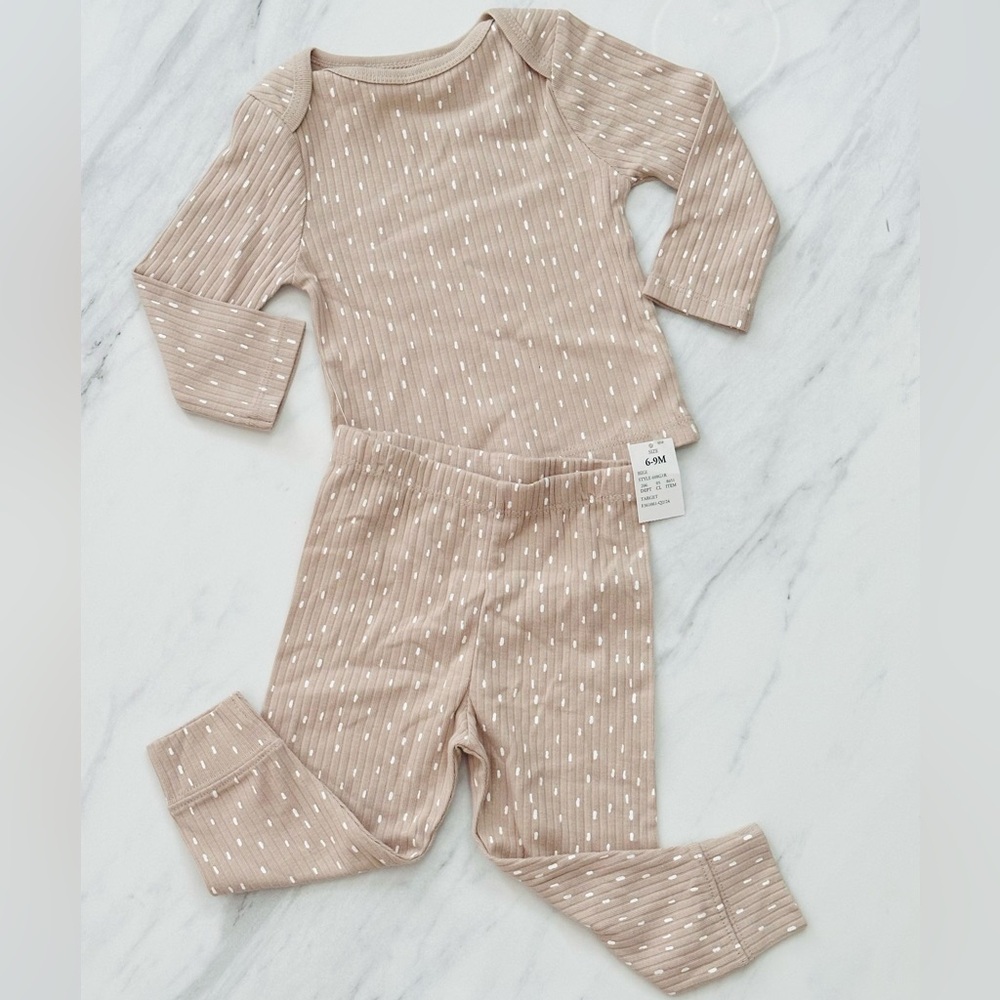 NWT Cozy Tan Kids Pajamas